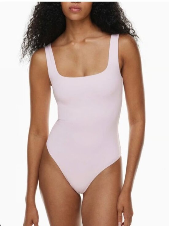 Aritzia Tops - Aritzia Contour Square-Neck Bodysuit in Halo Pink, Size Small